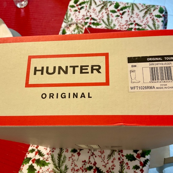 Hunter Original Tour rain boots Dark Earth Blue US Size 6, EU Size 37, UK 4 - Picture 11 of 11